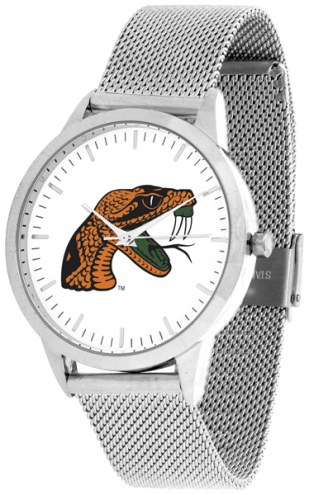 Florida A&M Rattlers Silver Mesh Statement Watch
