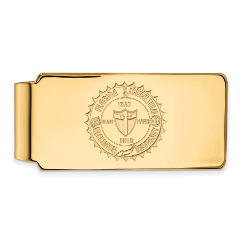 Florida A&M Rattlers Sterling Silver Gold Plated Crest Money Clip