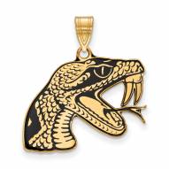 Florida A&M Rattlers Sterling Silver Gold Plated Large Enameled Pendant