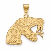 Florida A&M Rattlers Sterling Silver Gold Plated Large Pendant