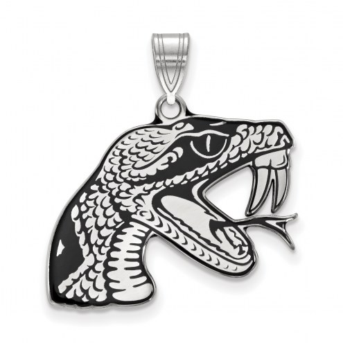 Florida A&M Rattlers Sterling Silver Large Enameled Pendant