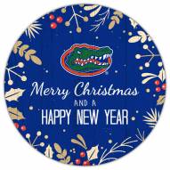Florida Gators 12" Merry Christmas & Happy New Year Sign