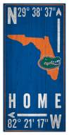 Florida Gators 6" x 12" Coordinates Sign