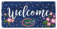 Florida Gators 6" x 12" Floral Welcome Sign