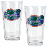 Florida Gators College 16 Oz. Pint Glass 2-Piece Set