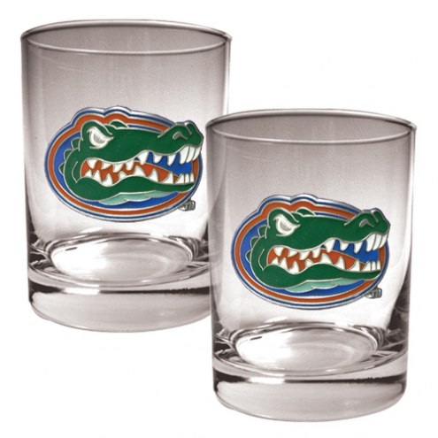 Florida Gators College 2-Piece 14 Oz. Rocks Glass Set