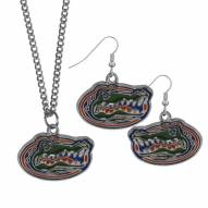 Florida Gators Dangle Earrings & Chain Necklace Set