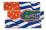 Florida Gators Flag 3 Plank Sign