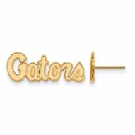 Florida Gators Sterling Silver Gold Plated Extra Small Post Earrings