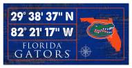 Florida Gators Horizontal Coordinate 6" x 12" Sign