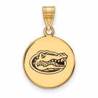 Florida Gators Sterling Silver Gold Plated Medium Pendant