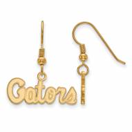 Florida Gators Sterling Silver Gold Plated Extra Small Dangle Earrings