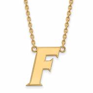 Florida Gators Sterling Silver Gold Plated Large Pendant Necklace