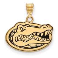 Florida Gators Sterling Silver Gold Plated Small Enameled Pendant