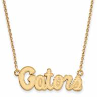 Florida Gators Sterling Silver Gold Plated Small Pendant Necklace
