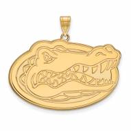 Florida Gators Sterling Silver Gold Plated Extra Large Pendant