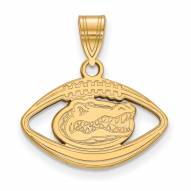 Florida Gators Sterling Silver Gold Plated Football Pendant