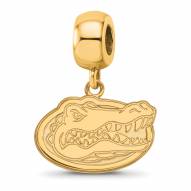 Florida Gators Sterling Silver Gold Plated Small Dangle Bead