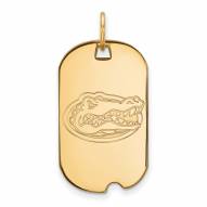 Florida Gators Sterling Silver Gold Plated Small Dog Tag
