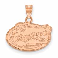 Florida Gators Sterling Silver Rose Gold Plated Small Pendant