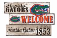 Florida Gators Welcome 3 Plank Sign