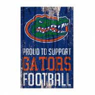 Florida Gators Proud to Support Wood Sign