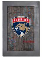 Florida Panthers 11" x 19" City Map Framed Sign