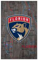 Florida Panthers 11" x 19" City Map Sign