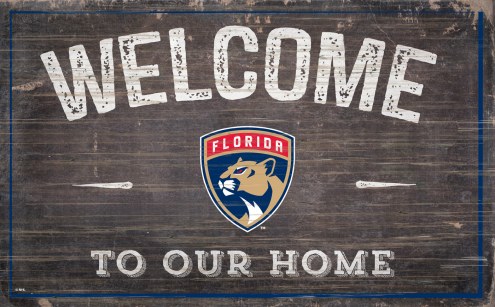 Florida Panthers 11&quot; x 19&quot; Welcome to Our Home Sign