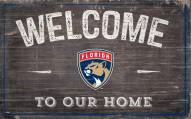 Florida Panthers 11" x 19" Welcome to Our Home Sign