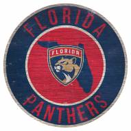 Florida Panthers 12" Circle with State Sign