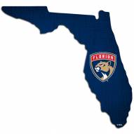 Florida Panthers 12" Team Color Logo State Sign
