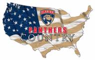 Florida Panthers 15" USA Flag Cutout Sign