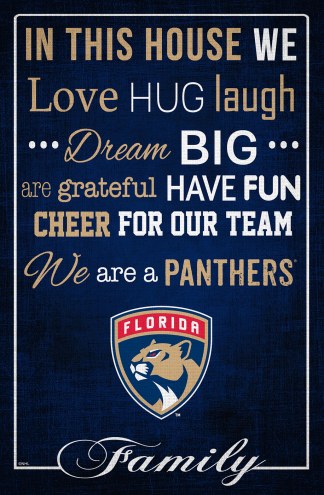 Florida Panthers 17&quot; x 26&quot; In This House Sign