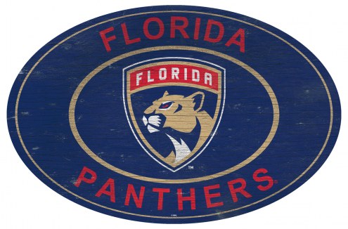 Florida Panthers 46&quot; Heritage Logo Oval Sign