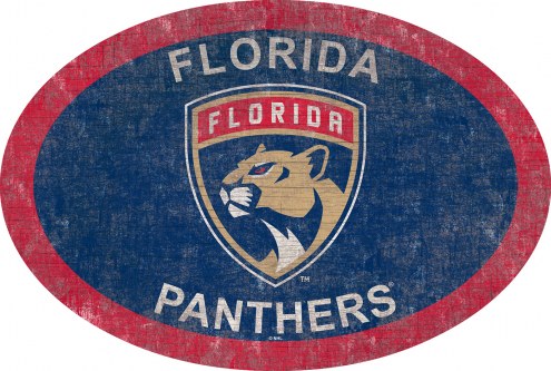 Florida Panthers 46&quot; Team Color Oval Sign