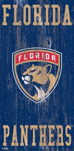 Florida Panthers 6&quot; x 12&quot; Heritage Logo Sign