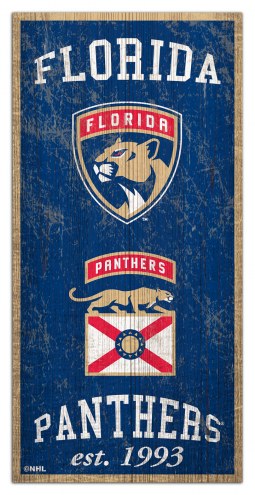 Florida Panthers 6&quot; x 12&quot; Heritage Sign