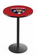Florida Panthers Black Wrinkle Bar Table with Round Base