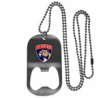 Florida Panthers Bottle Opener Tag Necklace