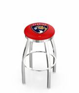 Florida Panthers Chrome Swivel Bar Stool with Accent Ring