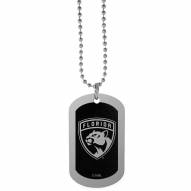 Florida Panthers Chrome Tag Necklace