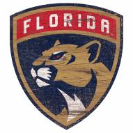 Florida Panthers Distressed Logo Cutout Sign