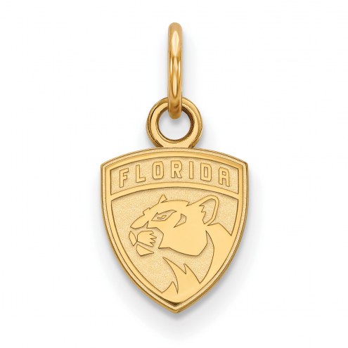 Florida Panthers Sterling Silver Gold Plated Extra Small Pendant