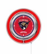 Florida Panthers Neon Clock