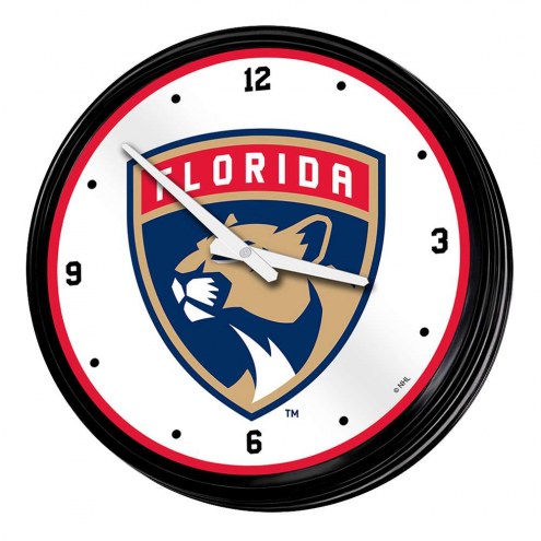 Florida Panthers Retro Lighted Wall Clock