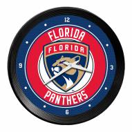 Florida Panthers Ribbed Frame Wall Clock