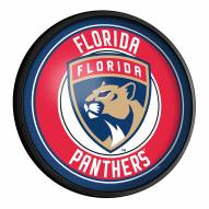 Florida Panthers Round Slimline Lighted Wall Sign