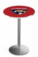 Florida Panthers Stainless Steel Bar Table with Round Base