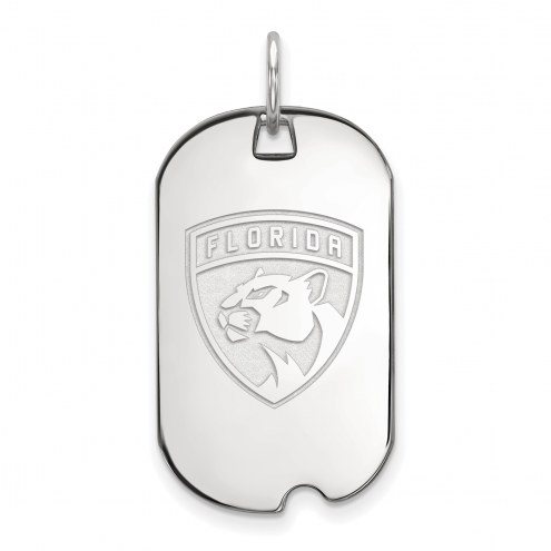 Florida Panthers Sterling Silver Small Dog Tag